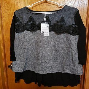Brand New Never Worn Long Style Dress Top with long stretchy sleaves